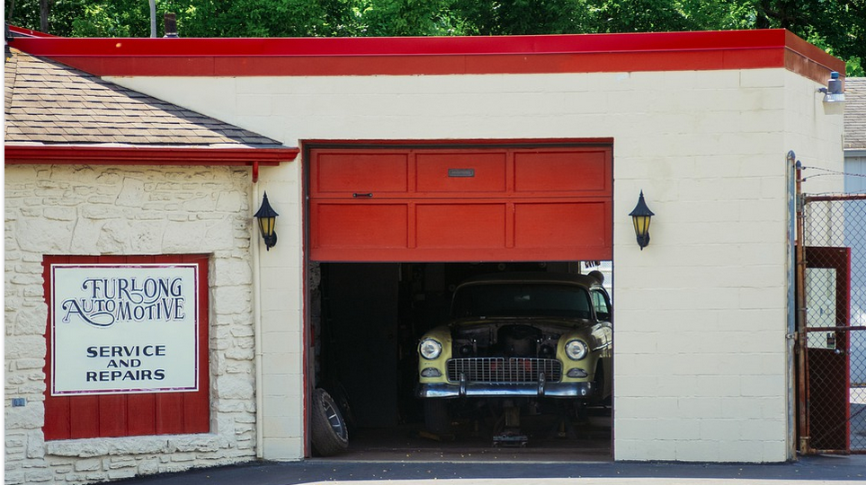 a garage door